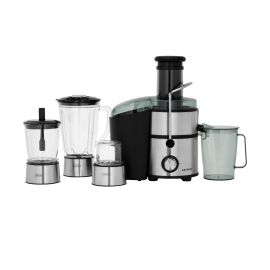 Krypton 4-IN-1 Stainless Steel Blender and Juice Extractor- KNB6346, 800 W Powerful Motor with 2 Speed Setting and Pulse, 2 L Pulp Container, 1.1 L Juice Cup, 1.5 L Blender Jar, Stainless Steel Filter and Blade, Perfect for Extracting Juices from Fruits a