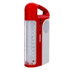 krypton Rechargeable 3 Side Emergency Lantern, 2 Side Lamp, KNE5175 | 92 Pcs Hi-Bright LED | 60 Hours Working | Power Bank Function| Charge Through Solar Panel | Unbreakable PC Glass