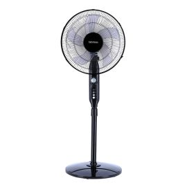 Krypton 16" Stand Fan- KNF6153N| 3 speed fans| 60 mins timer | Pedestal Fan With 5 Leaf Blades For Strong Wind And 3-Speed Levels| High Performance 60W Motor For High Speed Wind| Ideal For Home, Office, Garage, Apartment|