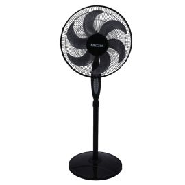 Krypton 16" Stand Fan with Remote Control - 3 Speed, 6 Leaf Blade with Safety Grill, Adjustable Height & Tilt Setting | 3 Mode, Auto-Off 7.5 Hours Timer | Ideal for Office, Home, Hospital & More