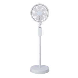 Krypton Multifunction Rechargeable Fan, Adjustable Height, KNF6266 | 3 Speed Settings | Portable Fan with LED Light | Silent and Energy Saving Fan for Home/Small Office