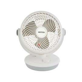 Krypton 8" Air Circulation Fan- KNF6450/ with 90 Degree Variable Tilt and Horizontal Oscillation/ 3 Blades for Strong Wind and 3-Speed Levels/ Ideal for Home, Office, Apartment