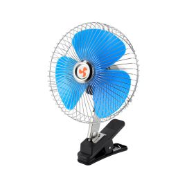 Krypton 8" Oscillating DC Fan- KNF6573/ with 3 Leaf Blades for Strong Wind and 1-Speed Level, Clip-On/ High Performance Copper Motor, Ideal for Home, Office, Apartment