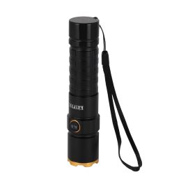 Krypton Flashlight- KNFL5466/ Aluminum Housing, 2500 lm/ High and Low Modes, Perfect for Indoor and Outdoor Use, Long Hours Continuous Working/ Lithium-ion Battery Torch Light, Type C Charging/ Black