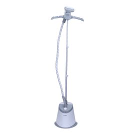 Krypton Garment Steamer- KNGS6200| 1.6 L Water Tank Capacity with Drain Plug| Suitable for All Kinds of Fabric, Softens, Straightens and Removes Wrinkles with Ease| Equipped with Telescopic Aluminum Rods| White & Blue