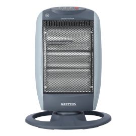 Krypton Halogen Heater- KNHH6366/ High Performance with 3 Heating Power and Safety Tip-Over Switch/ Perfect for Home and Office Use, Portable with a Carry Handle/ Grey