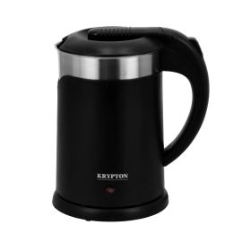 Krypton Double Layer Electric Kettle, 1.2L Cordless Kettle, KNK6325 | Cool Touch Stainless Steel Body | Auto-Shut Off, Boil Dry Protection | 360 Rotational Base | Pilot Lamp | Pull Up Lid