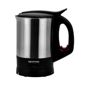 Krypton Stainless Steel Electric Kettle, 1.7L Cordless Kettle, KNK6326 | Cool Touch Stainless Steel Body | Auto-Shut Off, Boil Dry Protection | 360 Rotational Base | Pilot Lamp | Pull Up Lid