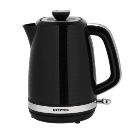 Krypton Cordless Kettle, 1.7L Electric Plastic Kettle, KNK6377 | Cool Touch Body | Auto-Shut Off, Boil Dry Protection | 360 Rotational Base | Pull Up Lid | Rear Water Gauge