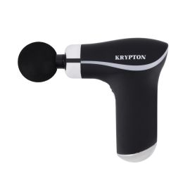 Krypton Rechargeable 8-in-1 Massager for Pain Relief- KNM6401| Massager Gun with an Ergonomic Non-Slip Grip, Smart Chip and Overheat Protection| Massager for full-body with 8 Detachable Heads| Black and Golden