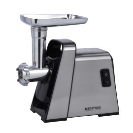 Krypton KNMG6248 Meat Grinder - 1800W, Electric Meat Mincer with Reverse Function, 3 Metal Cutting Plates, Accessories, Metal Gears, Stainless Steel Blade with Portable Handle- Suitable for Cutting, Veg, Meat