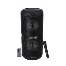 Krypton Portable Rechargeable Speaker with Mic and Remote, KNMS5397 | BT/ TF/ USB/ FM/ Micro SD & Aux Inputs | Karaoke Speaker with LED Display | 3.7V 1500mAh Battery | LED Display