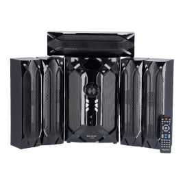 Krypton High Power 5.1 CH Multimedia Speaker - Multimedia Speaker System with Subwoofer - USB/SD/FM/BT/REC/MIC - LED Display Speakers for Computers, Laptop, TV, Tablet, Music Player - Full Function Remote Controller