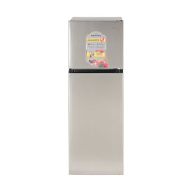 Krypton No-Frost Double Door Refrigerator- KNRF320| Quick Cooling and Low Voltage Operation| Equipped with Glass Shelves, Large Vegetable Box and Anti-Bacterial Gaskets| Suitable for Family with 4 to 5 Members| Silver, 1-Year Warranty