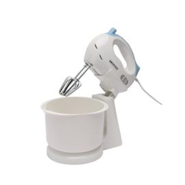 Krypton 150W Hand Mixer with Bowl- KNSM6102- 7 Speed Options- Professional Electric Handheld Food Collection Hand Mixer for Baking - 7 Speed Function with Turbo Function, Includes Stainless Steel Beaters & Dough Hooks