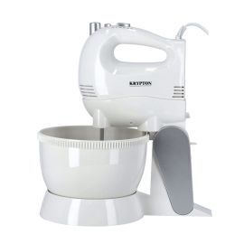 Krypton Stand Mixer, 250W Mixer with Rotating Bowl, KNSM6242 | 5 Speed Setting | Beaters & Dough Hooks for Easy Egg, Whipping, Mixing Dough, Cookies, Brownies