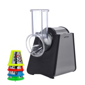 Krypton 4-in-1 Salad Maker, Stainless Steel Housing, KNSM6306 | Stainless Steel Blades | 4 Attachments | Noiseless Operation | Anti-Slip Rubber Feet