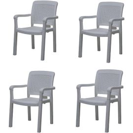 Lord Plastic Chair With Arms All-Weather Elegant and Modern Outdoor and Indoor Furniture