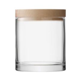 G993-19-301 Lotta Container Clear & Ash Lid H19cm