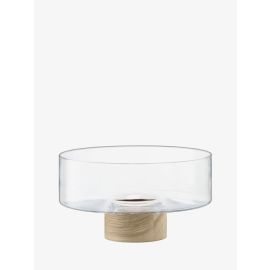 Lotta Pedestal Bowl Clear & Ash Base D25cm