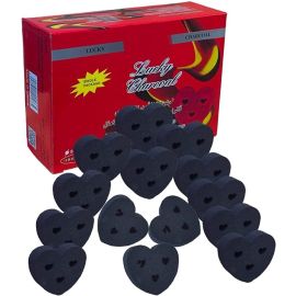 LUCKY BAKHOOR CHARCOAL HEART SHAPE 20 PCS-50MM