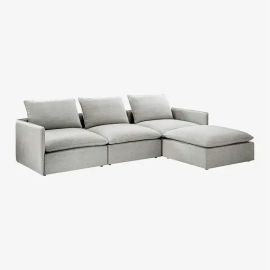 Lumin Linen 4-Piece Sectional Sofa, Couch/loveseat/settee