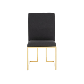 Mason Modern Black Dining Chair, odern Dining Room Chairs with Backrest, Upholstered square Chair for Living Room ,Armless Kitchen Chairs.