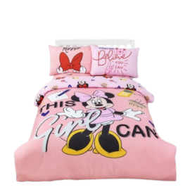 MICROFIBER COMFORTER SINGLE 3PC PANEL MINNIE D