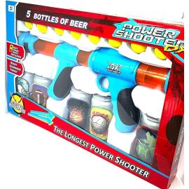 MZtoyz Power Shooter DX, Ultimate Foam Blaster with 5 Bottle of Beers & 8 Soft Balls, Shooting Game for Kids and Teens