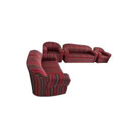 7-Seater Mab Red pattern Sectional Sofa Set 200x94x80 Red/Black