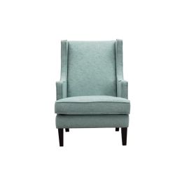 Zendee Fabric Accent Chair With Wooden Legs 1 Seater Living Room Furniture Green 70x89x101cm