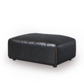 Oath Rectangle Ottoman, Footrest, Foot Stall, large Square Floor Pillow for Living Room, Bedroom- Black