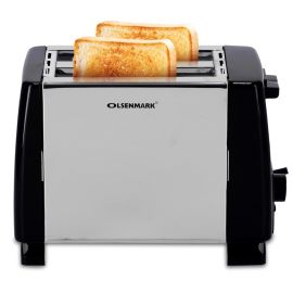 Olsenmark 2 Slice Bread Toaster, Auto pop-up Cancel Button OMBT2398 Removable Crumb Tray One Touch Cancel Button Central Lift  Cancel, Reheat & Defrost Adjustable Control