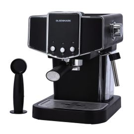 Olsenmark Cappuccino Maker, 1.2L Capacity, 1050W, OMCM2442 - Espresso & Latte, 15 Bar Pump Pressure, S/S Filter And Aluminum Die-Casting Filter Holder, Adjustable Steam, Transparent Water Tank, Chrome Plated Decoration