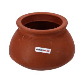 Traditional Cookware Rice Pot - 19 Cm - Round Deep Design - 100% Eco-Friendly Material | Ideal for Cooking Multiple Dishes & Serving Rice, Curry & More