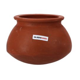 Olsenmark Traditional Cookware Rice Pot 17Cm - Round Deep Design & 100% Eco-Friendly Material | Ideal for Cooking Multiple Dishes & Serving Rice, Curry & More