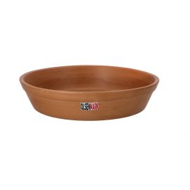 Traditional Cookware Clay Paraat , Multiple Use, OMCP6025 | 100% Eco-Friendly | Beneficial & Healthy | Attractive Shape Roti, Chapati, Kulcha, Paratha Serving Dish