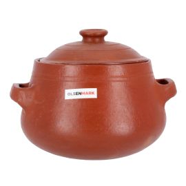 Traditional Cookware Soup Pot, 5L Pot with Lid | OMCP6031 | Clay Serving Bowl | Beneficial & Healthy | Multiple Use | Elegant and Beautiful