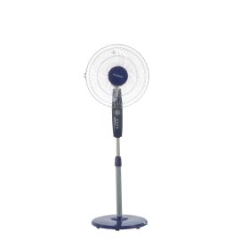 Olsenmark Stand Fan, 16 Inch - Piano Button Switches, 3 Speed Settings - 5 Leaf ABS Transparent Blades - Adjustable Height - Horizontal Oscillation - Cooling For Summer in the Home/Office