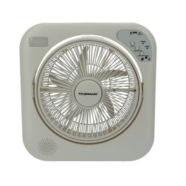 Olsenmark OMF1751 Rechargeable Fan with Emergency Lantern | 12 Inch- 5 Leaf PP Blades - LED Night Light - Mobile Charging Port - Solar Connection - Portable, Lightweight - Powerful 30W Motor - Home/Office Use