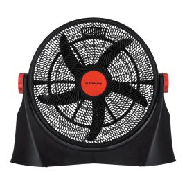 Olsenmark 20" Heavy Duty Floor Fan - 3 Speeds, 5 Leaf Blade with Safety Grill | 180-Degree Adjustment Head | Ideal for Home, Office, Garage & More