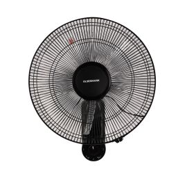 Olsenmark 16" Wall Fan- OMF1868/ High Performance with 3-Speed Controls, 5 AS Blades and 2 Pull String Cords/ Wide Angle Horizontal Oscillation and Efficient Cooling, 60W Motor