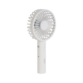 Olsenmark Rechargeable Portable Fan- OMF1881/ Handy Design, 3 Speed Control, with Charging Indicators, Long Working Time/ Small, Lightweight, Foldable, for Indoor and Outdoor Use by Women and Men, Makeup Artist, Table Standing Base/ White