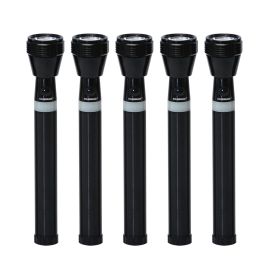 Olsenmark Rechargeable LED Flashlight, 5PCS- Super Bright CREE-XPE LED Torch Light - 2000 Distance Range - Powerful Torch for Camping, Hiking, Trekking, Outdoor.