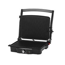 Olsenmark Grill Maker with Non Stick Coating Plate, 4 Slice - Cool Touch Housing - Non-Stick Cooking Plate - Drip tray - Floating hinge system automatically adjusts to variable sizes of toaster, meat, and snack.