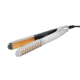 Olsenmark Hair Straightener- OMH4106/ Smooth and Easy-To-Use Design, Aluminum Plate, Temperature 220-degree Celsius/ 26 W PTC Heating Element, Perfect for Salon and At Home Styling/ Silver, 2 Years Warranty