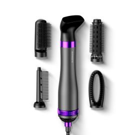 Olsenmark 5-in-1 Hair Styling Hot Hair Comb- OMH4115/ Smooth and Easy-To-Use Design, with Multiple Options/ for Short and Long Hairs, Universal, Cutting and Concentrate Nozzle/ 2 Power and Temperature Modes, 360-Degree Swivel Cord, Perfect for Salon and A