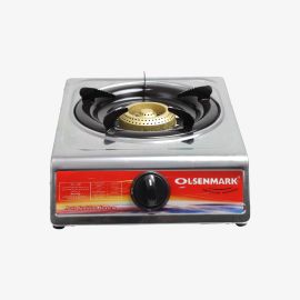 Olsenmark OMK2231 Stainless Steel Single Burner Gas Stove - Auto Ignition - Cast Iron Pan Burner