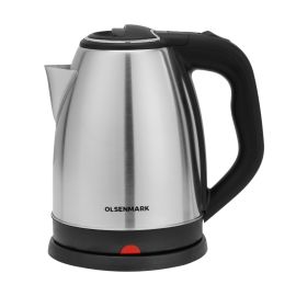 Olsenmark Electric Kettle|OMK2356|1.8L|1500W|360-Degree Base| Safety Cut-Off| Perfect for Boiling Water, Milk, Tea| Overheat Protection| Dry Boil| Silver