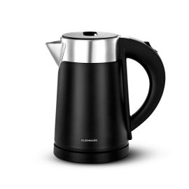 Olsenmark 1.0 L Double Layer Electric Kettle- OMK7028/ 800 W, 360-Degree Rotation Base with Auto Safety Off/ Perfect for Boiling Water, Milk, Tea/ Overheat Protection, Dry Boil Protection/ , Black